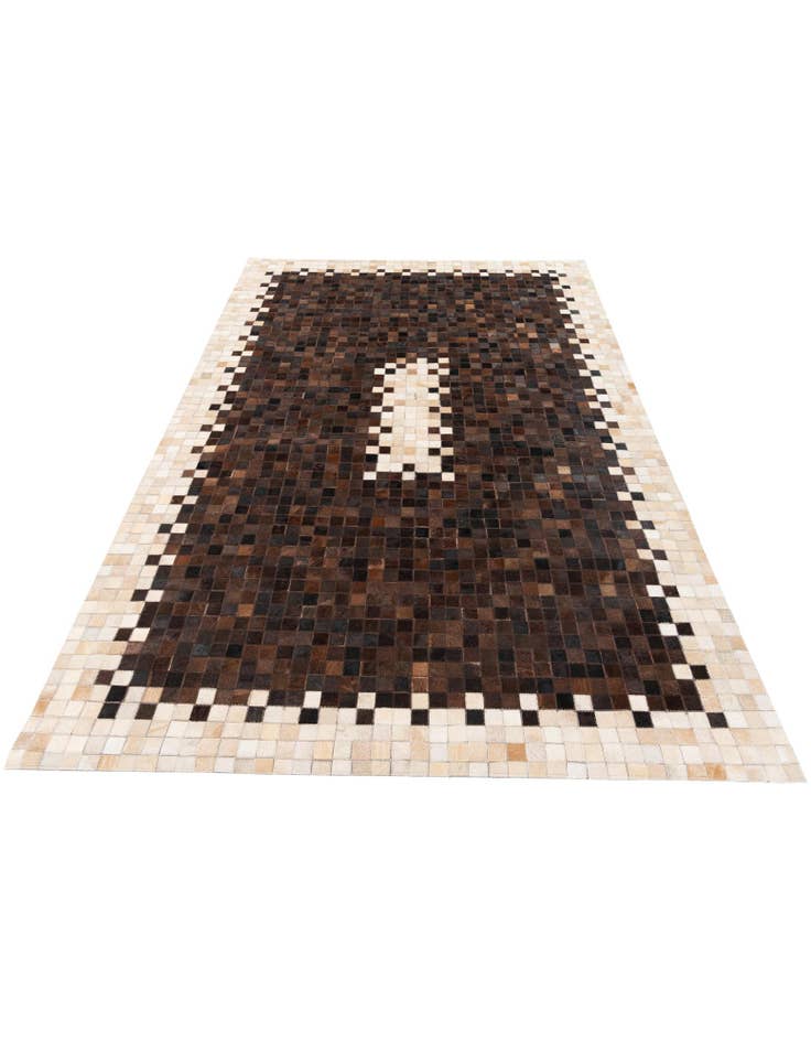 Detail image of  5' 2 x 8' Cowhide Stocks Rug