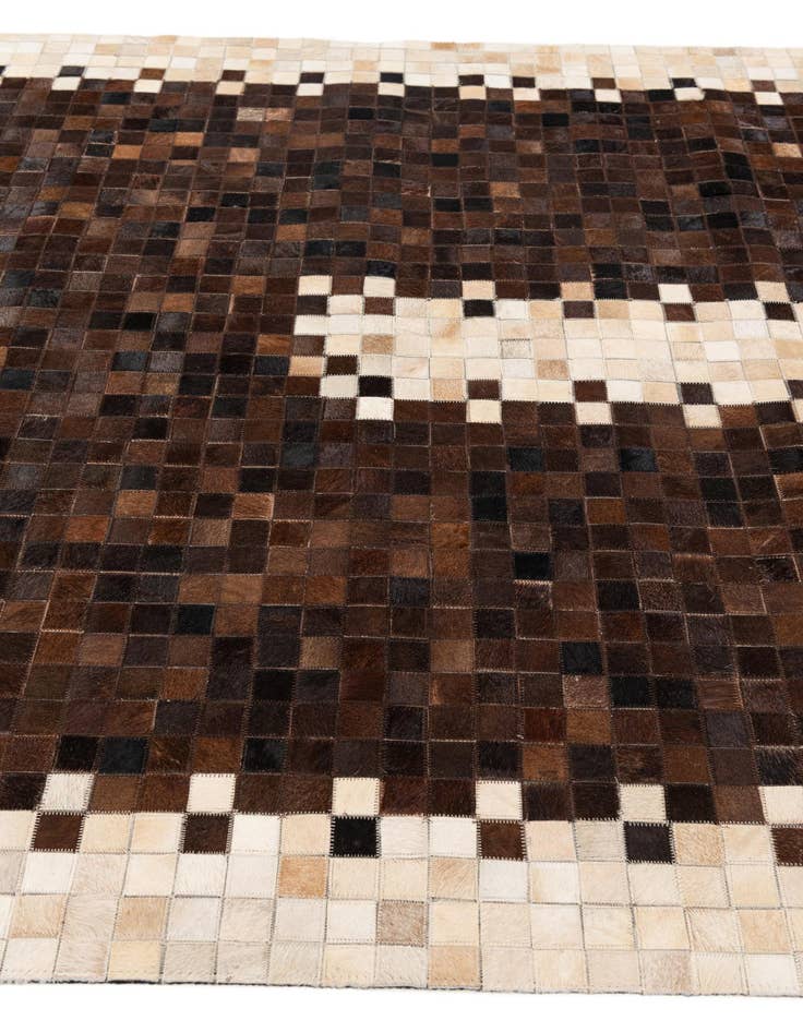 Detail image of  5' 2 x 8' Cowhide Stocks Rug