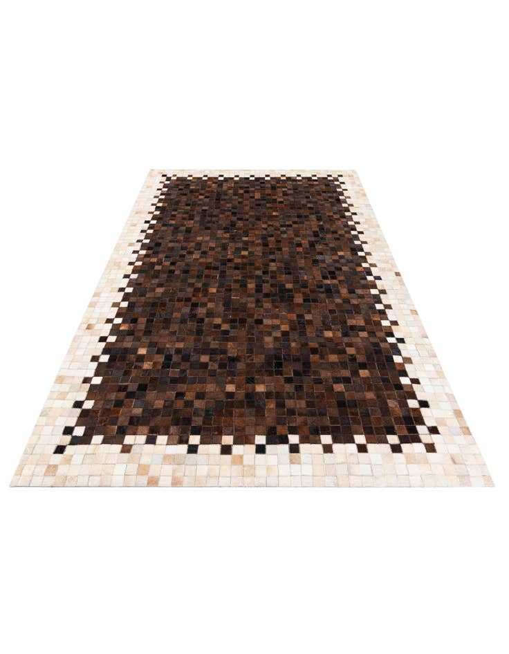 Detail image of  5' 1 x 8' 2 Cowhide Stocks Rug