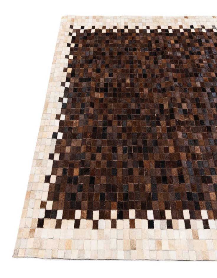Detail image of  5' 1 x 8' 2 Cowhide Stocks Rug