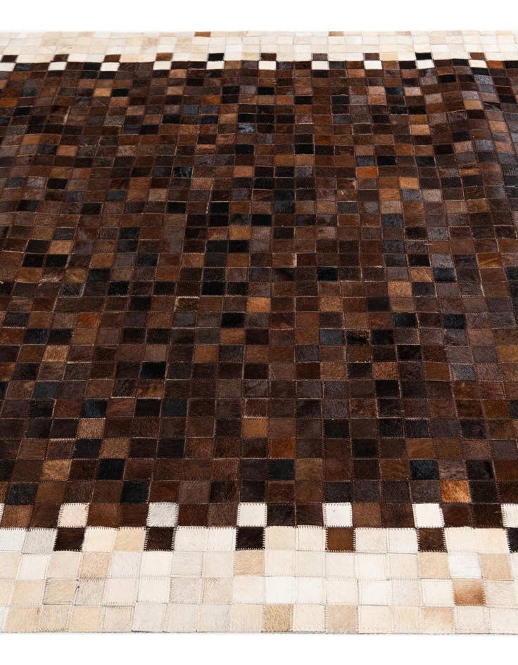 Detail image of  5' 1 x 8' 2 Cowhide Stocks Rug