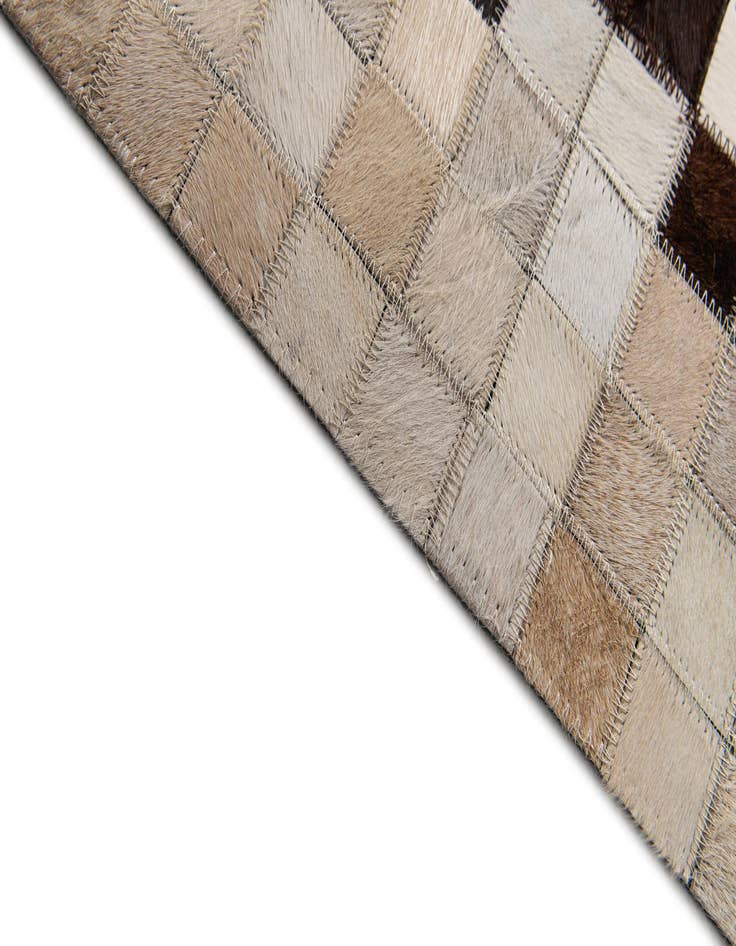 Detail image of  5' 1 x 8' 2 Cowhide Stocks Rug