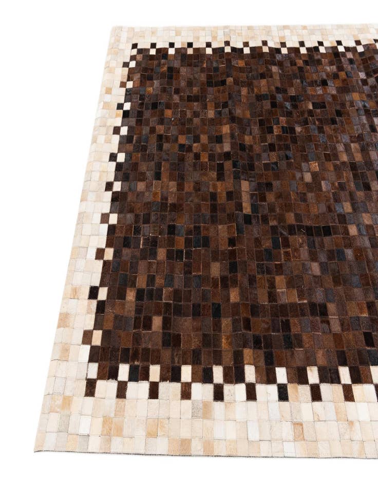 Detail image of  5' x 8' Cowhide Stocks Rug
