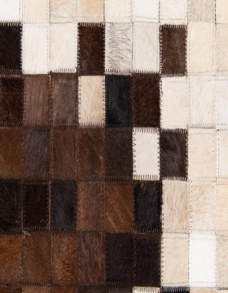Detail image of  5' x 8' Cowhide Stocks Rug
