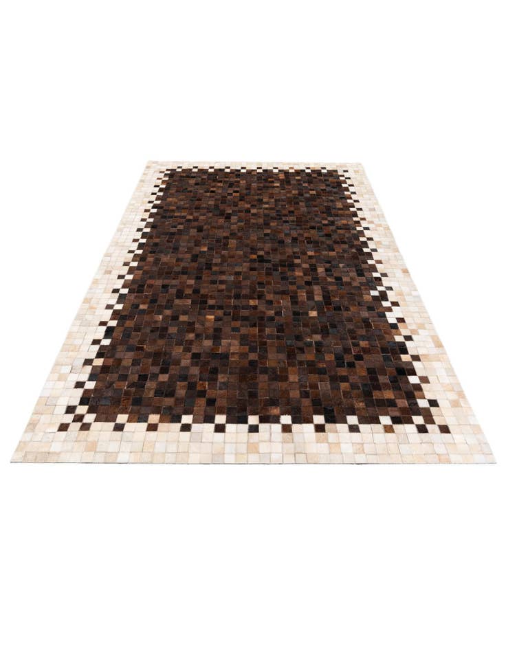 Detail image of  5' 1 x 7' 11 Cowhide Stocks Rug