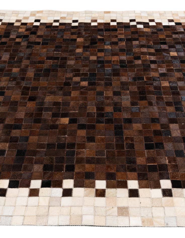 Detail image of  5' 1 x 7' 11 Cowhide Stocks Rug