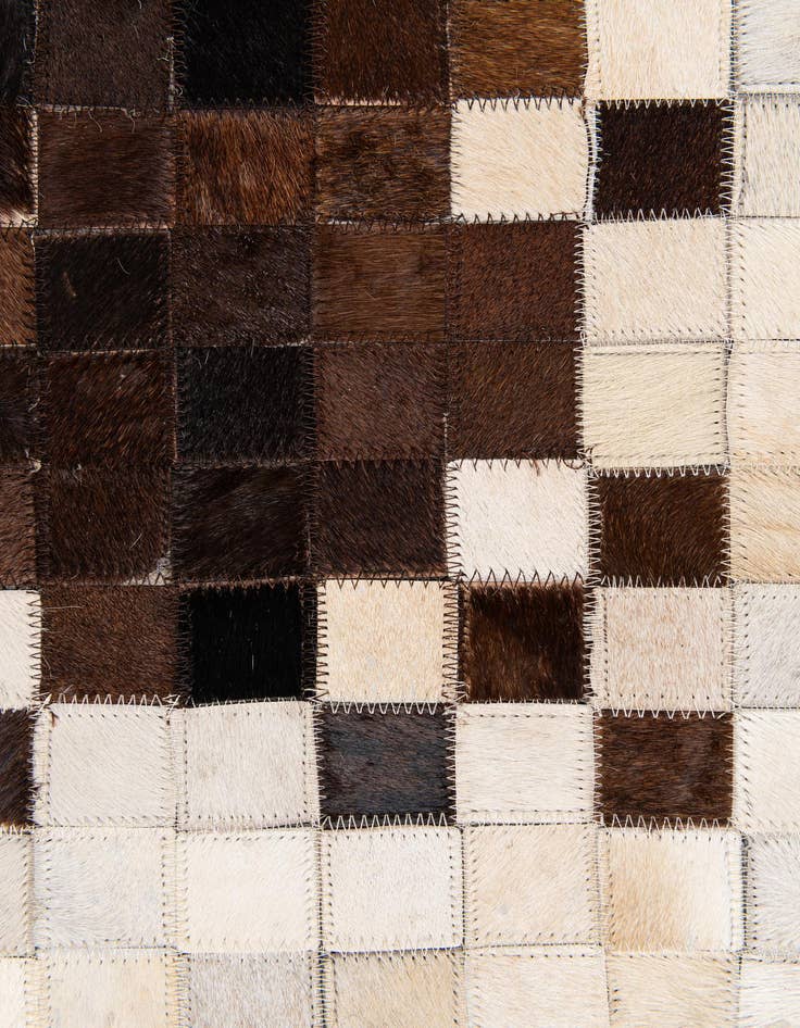 Detail image of  5' 1 x 7' 11 Cowhide Stocks Rug