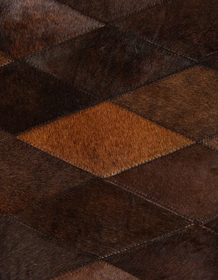 Detail image of  5' 7 x 7' 11 Cowhide Stocks Rug