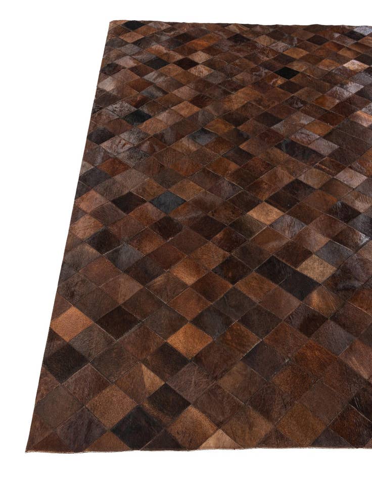Detail image of  5' 7 x 7' 11 Cowhide Stocks Rug