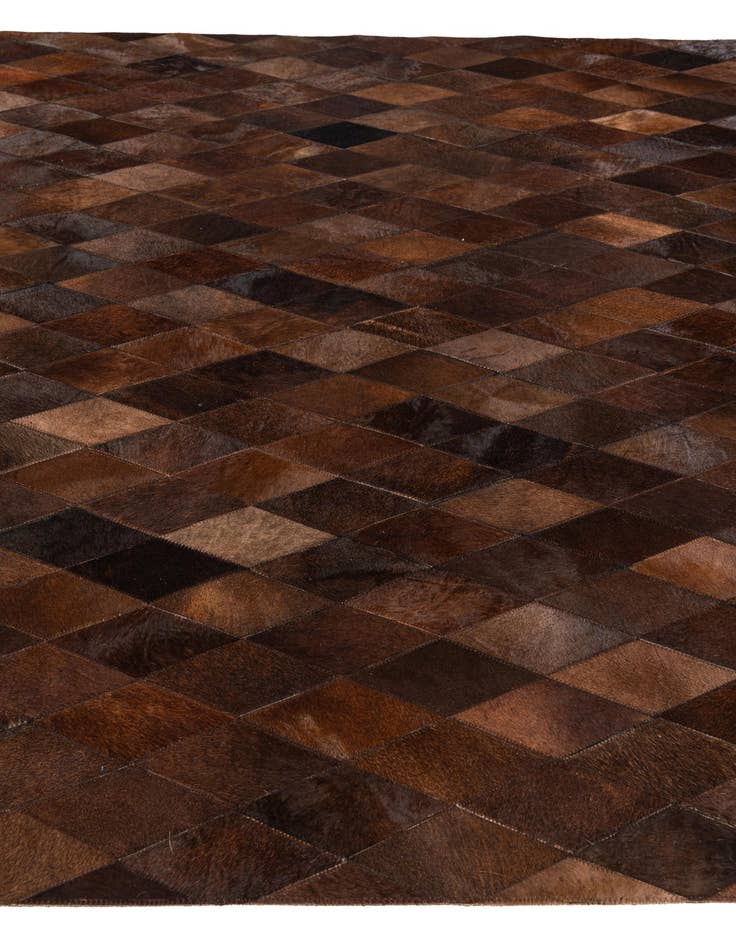 Detail image of  5' 7 x 7' 11 Cowhide Stocks Rug