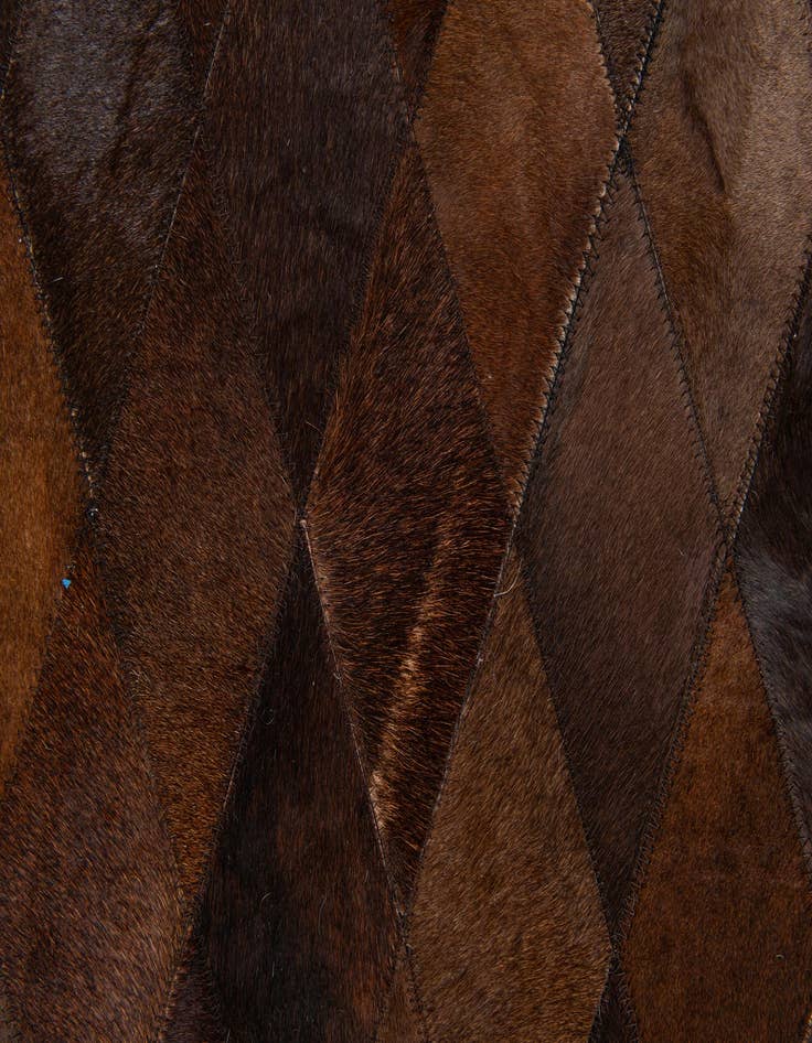 Detail image of  5' 7 x 7' 11 Cowhide Stocks Rug