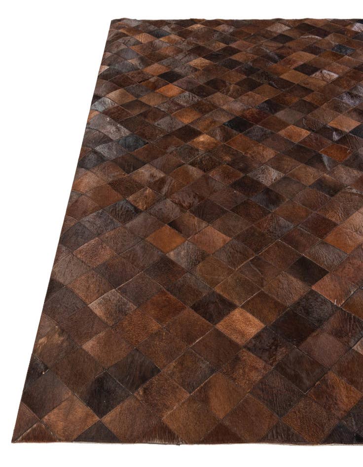 Detail image of  5' 7 x 7' 11 Cowhide Stocks Rug