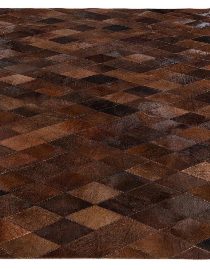 Detail image of  5' 7 x 7' 11 Cowhide Stocks Rug