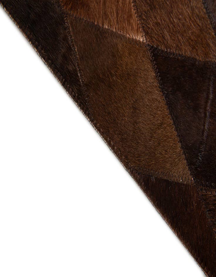 Detail image of  5' 7 x 7' 11 Cowhide Stocks Rug
