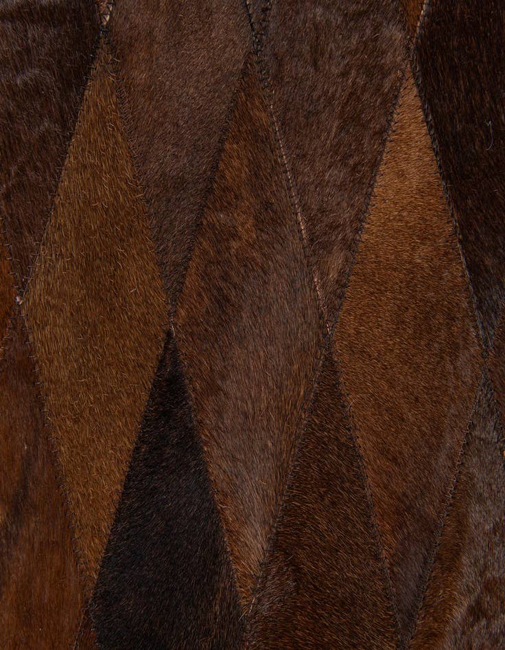 Detail image of  5' 7 x 7' 11 Cowhide Stocks Rug