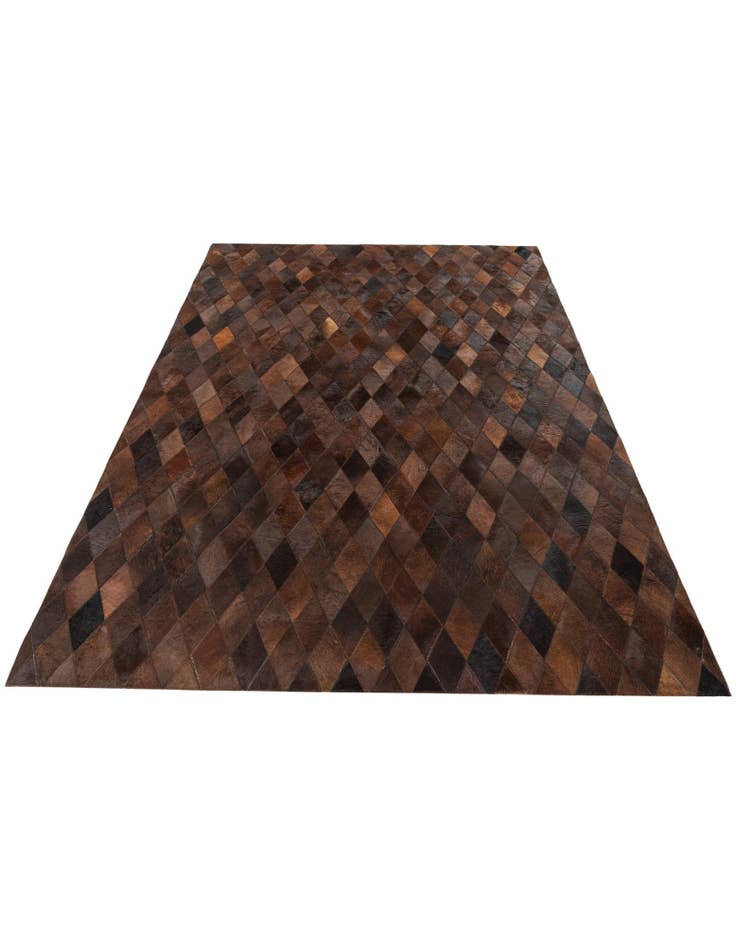 Detail image of  5' 7 x 7' 11 Cowhide Stocks Rug