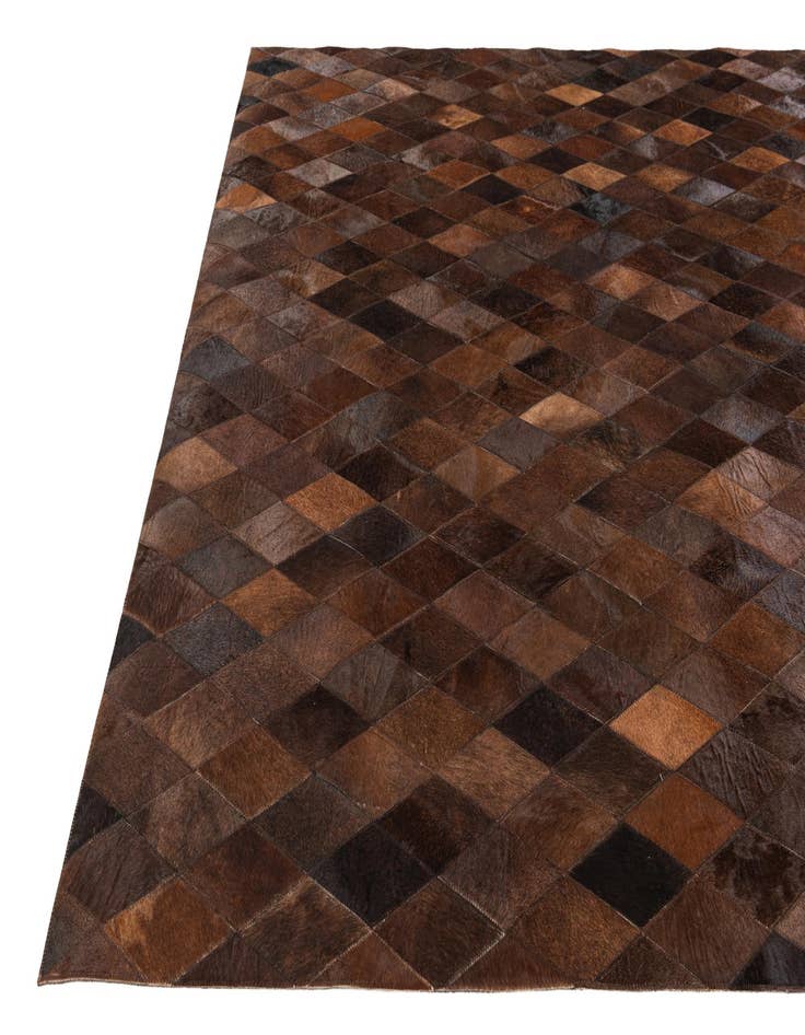 Detail image of  5' 7 x 7' 11 Cowhide Stocks Rug