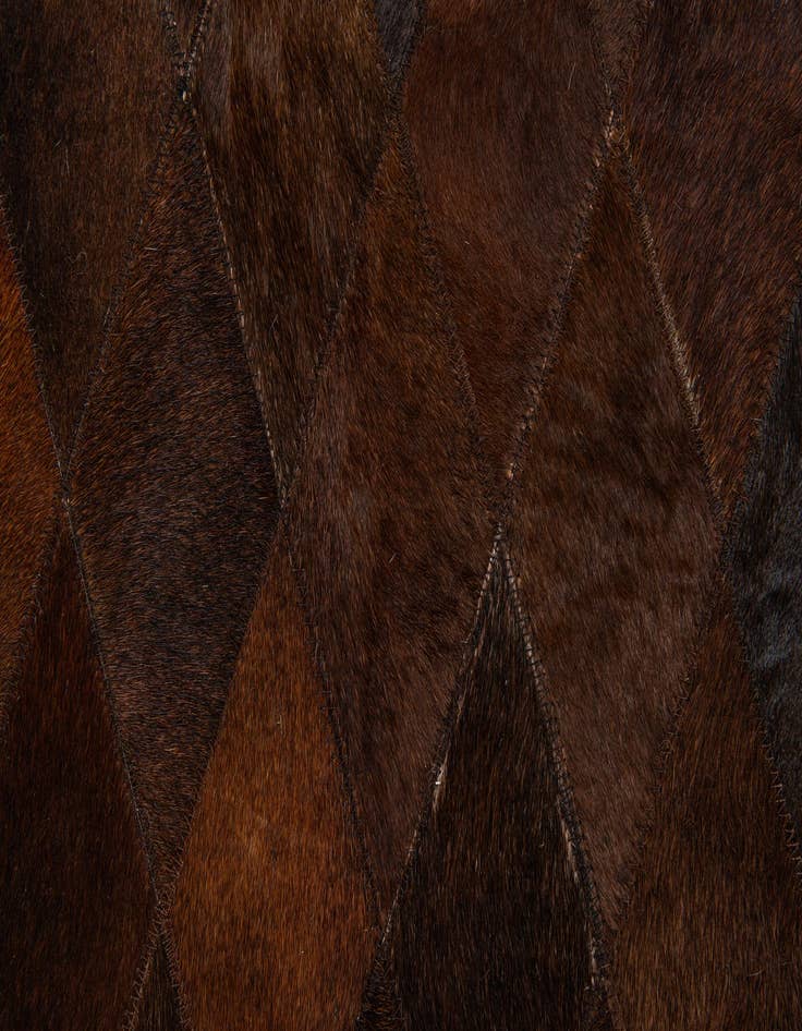 Detail image of  5' 7 x 7' 11 Cowhide Stocks Rug