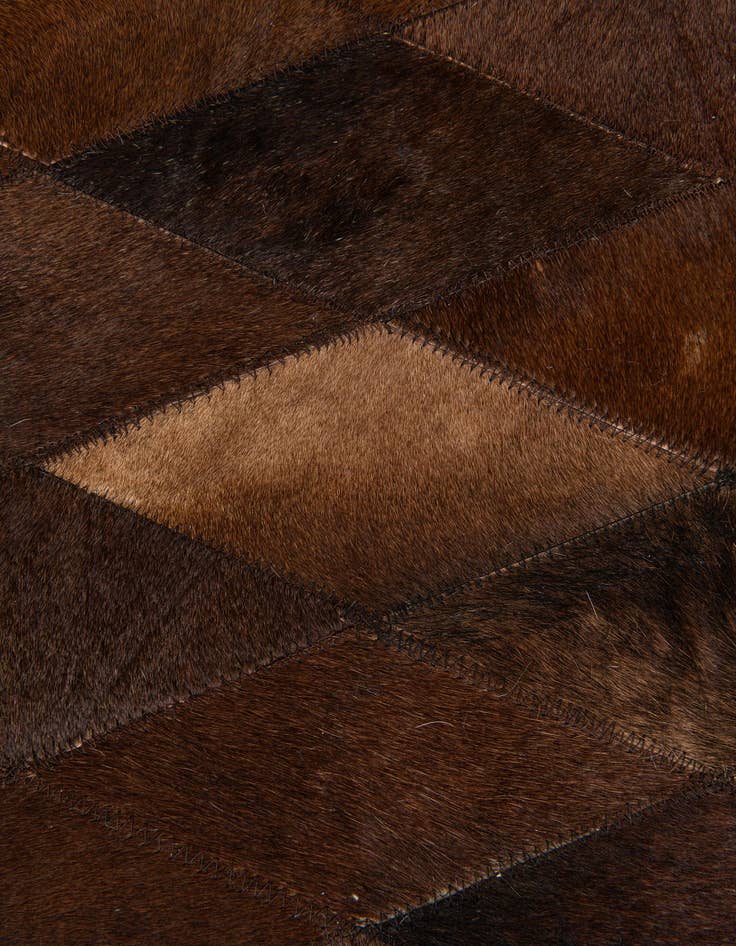 Detail image of  5' 7 x 7' 11 Cowhide Stocks Rug