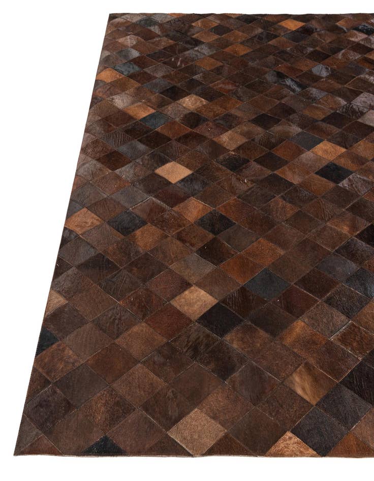 Detail image of  5' 7 x 7' 11 Cowhide Stocks Rug