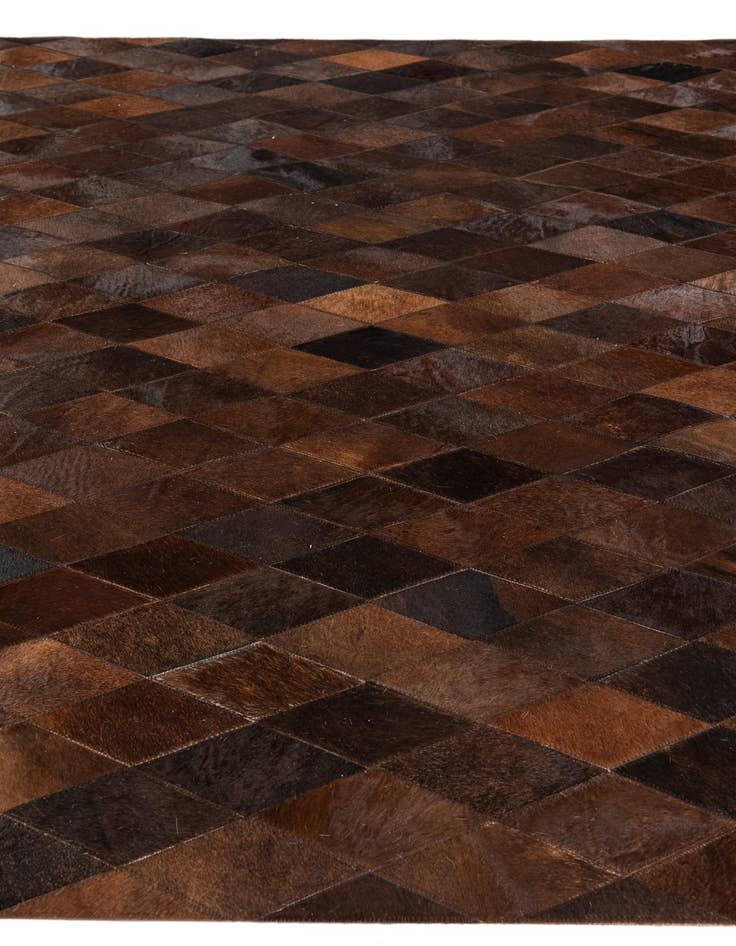 Detail image of  5' 7 x 7' 11 Cowhide Stocks Rug