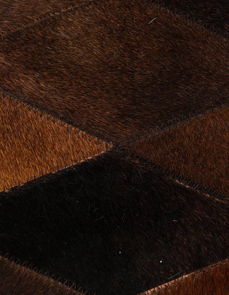 Detail image of  5' 7 x 7' 11 Cowhide Stocks Rug