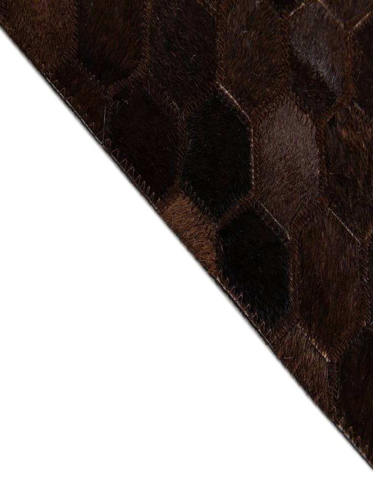 Detail image of  5' 1 x 7' 11 Cowhide Stocks Rug