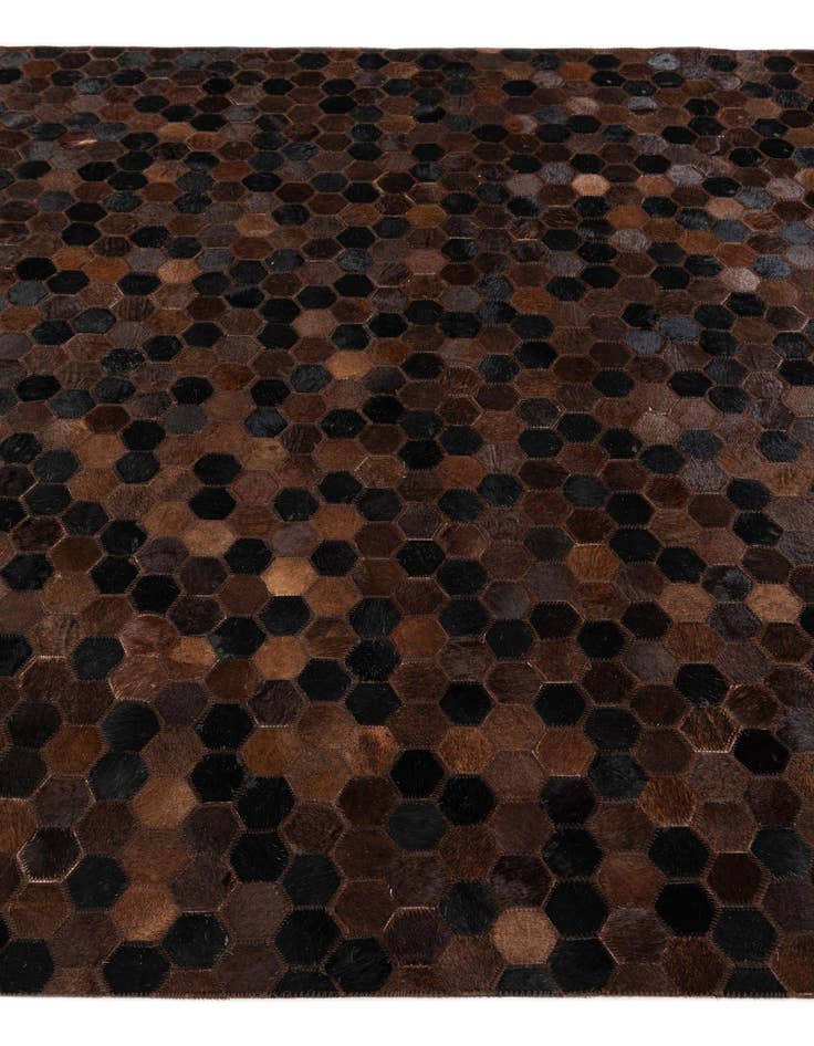 Detail image of  5' x 7' 11 Cowhide Stocks Rug