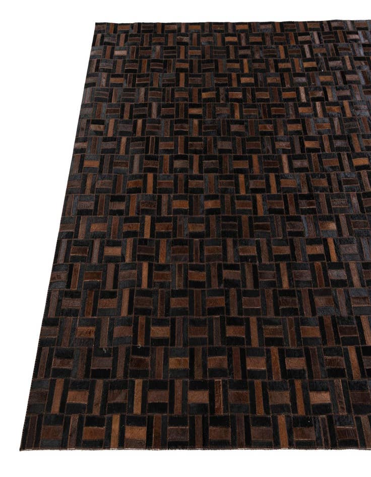 Detail image of  4' 11 x 7' 11 Cowhide Stocks Rug
