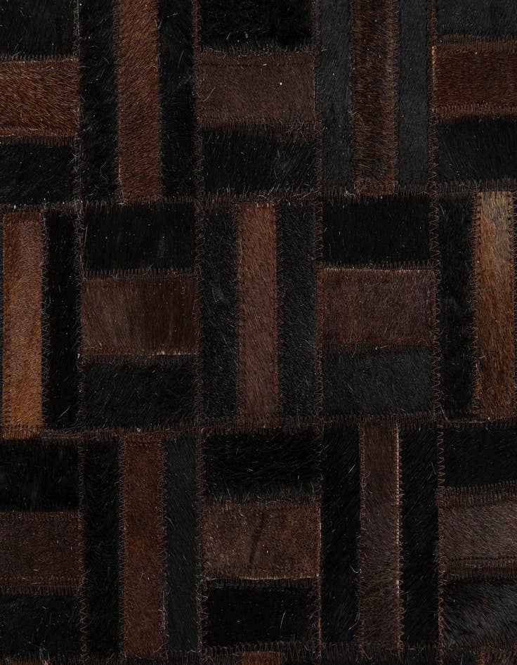 Detail image of  4' 11 x 7' 11 Cowhide Stocks Rug