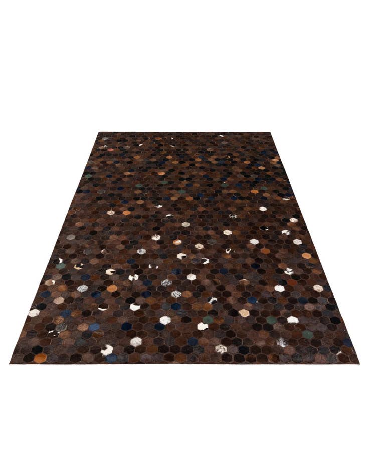 Detail image of  5' x 8' Cowhide Stocks Rug