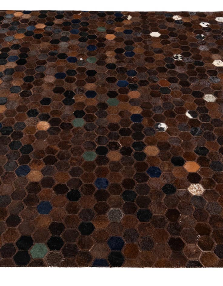 Detail image of  5' x 8' Cowhide Stocks Rug