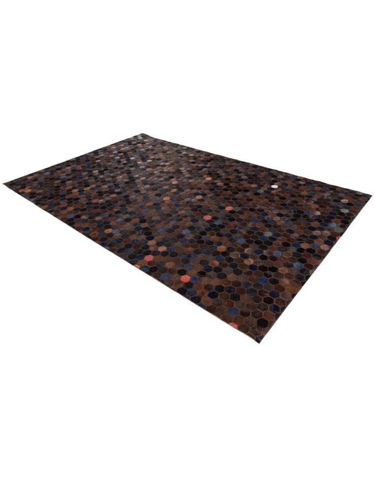 Detail image of  5' 1 x 7' 11 Cowhide Stocks Rug