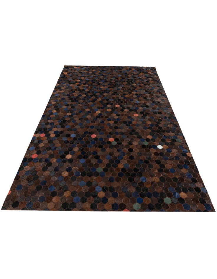 Detail image of  5' 1 x 7' 11 Cowhide Stocks Rug