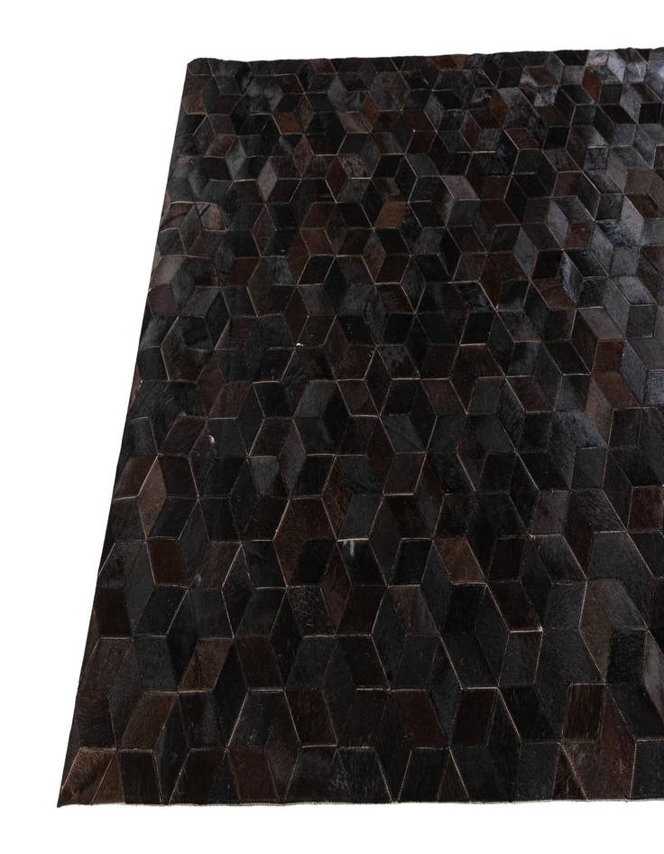 Detail image of  5' 2 x 8' Cowhide Stocks Rug