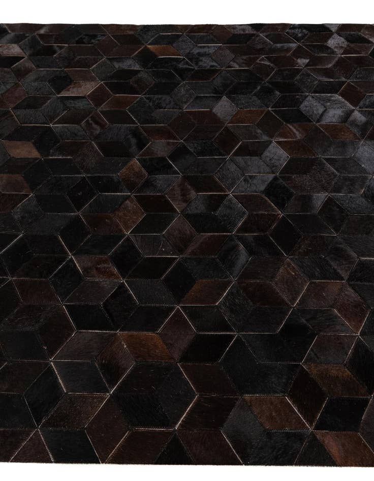 Detail image of  5' 2 x 8' Cowhide Stocks Rug