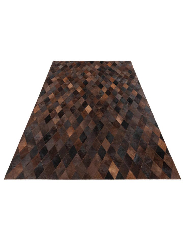 Detail image of  4' 11 x 7' 11 Cowhide Stocks Rug