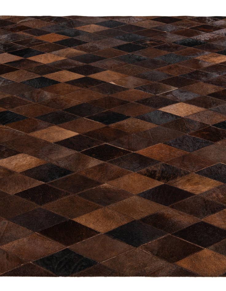 Detail image of  4' 11 x 7' 11 Cowhide Stocks Rug
