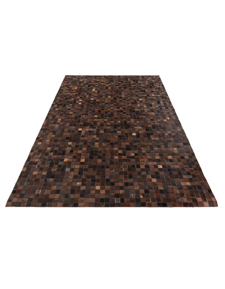 Detail image of  5' 2 x 7' 10 Cowhide Stocks Rug