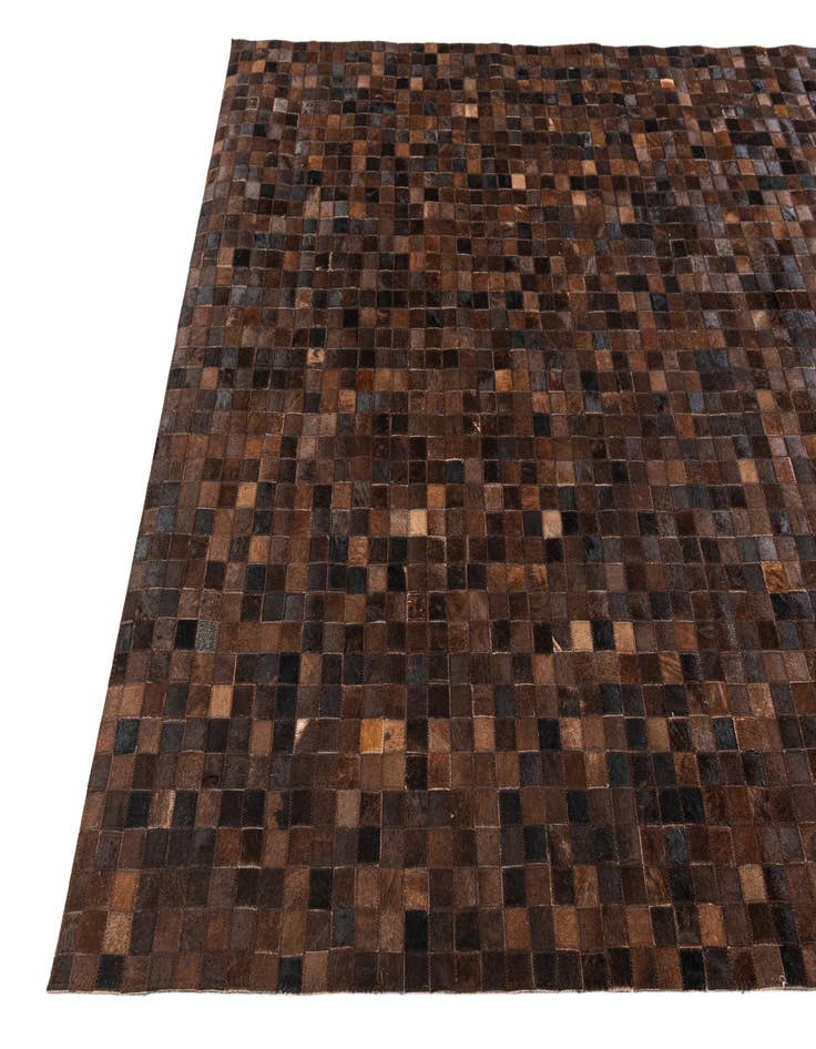 Detail image of  5' 2 x 7' 10 Cowhide Stocks Rug