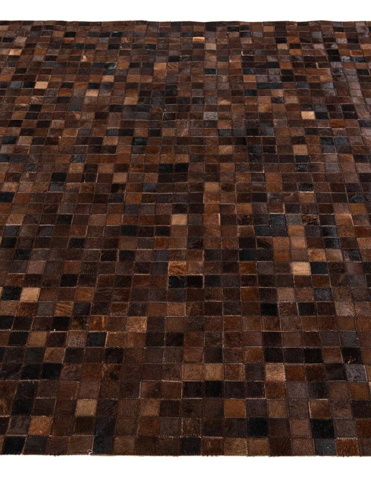 Detail image of  5' 2 x 7' 10 Cowhide Stocks Rug