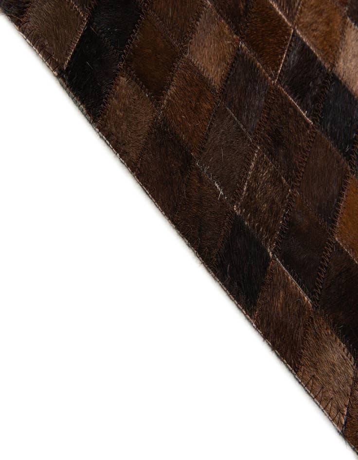 Detail image of  5' 2 x 7' 10 Cowhide Stocks Rug