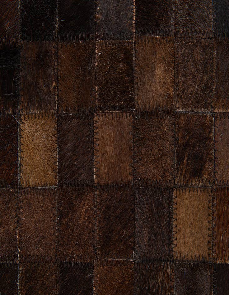 Detail image of  5' 2 x 7' 10 Cowhide Stocks Rug