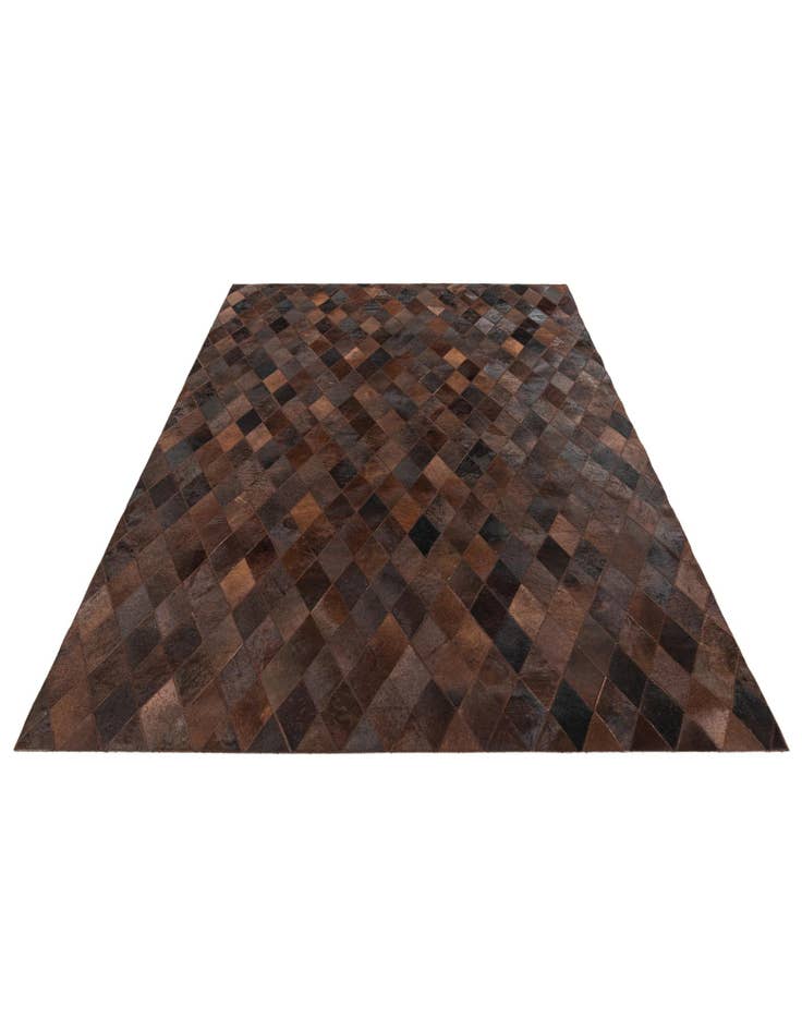 Detail image of  5' 2 x 7' 11 Cowhide Stocks Rug