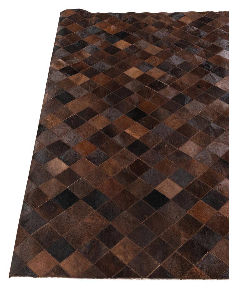 Detail image of  5' 2 x 7' 11 Cowhide Stocks Rug