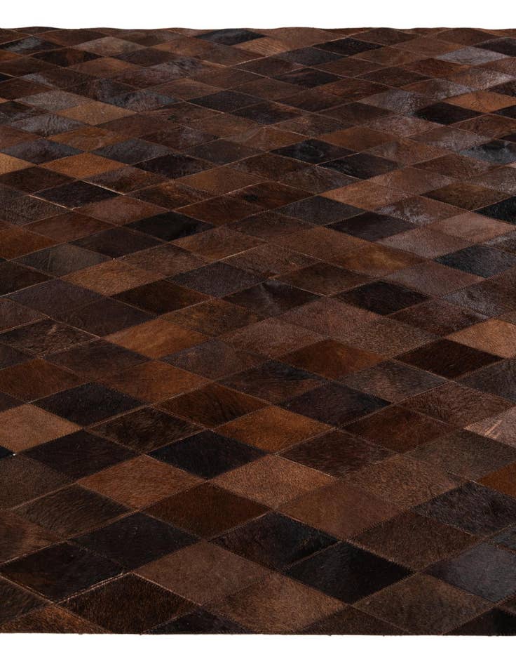 Detail image of  5' 2 x 7' 11 Cowhide Stocks Rug