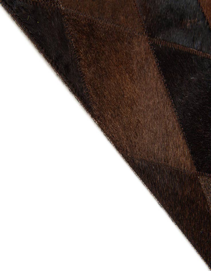 Detail image of  5' 2 x 7' 11 Cowhide Stocks Rug