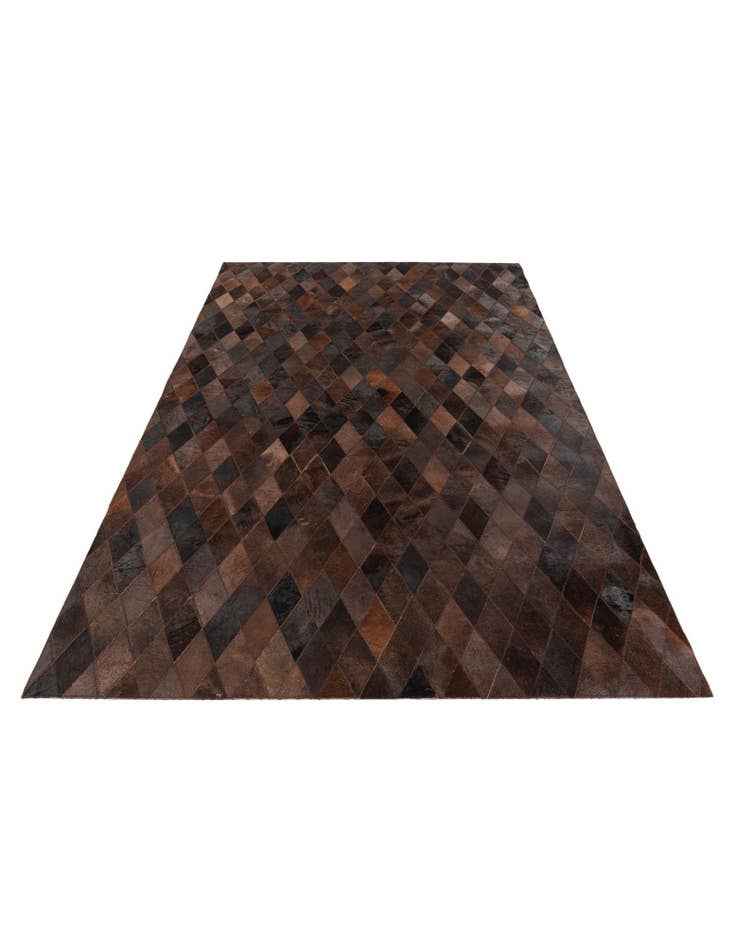 Detail image of  5' 2 x 7' 11 Cowhide Stocks Rug