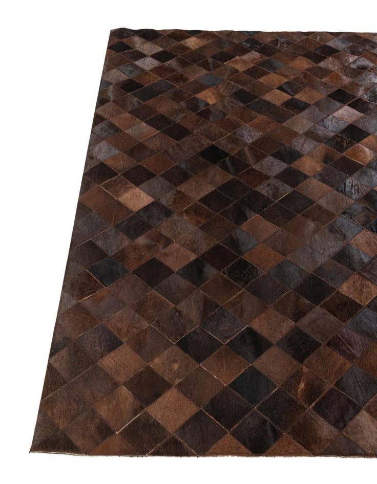 Detail image of  5' 2 x 7' 11 Cowhide Stocks Rug