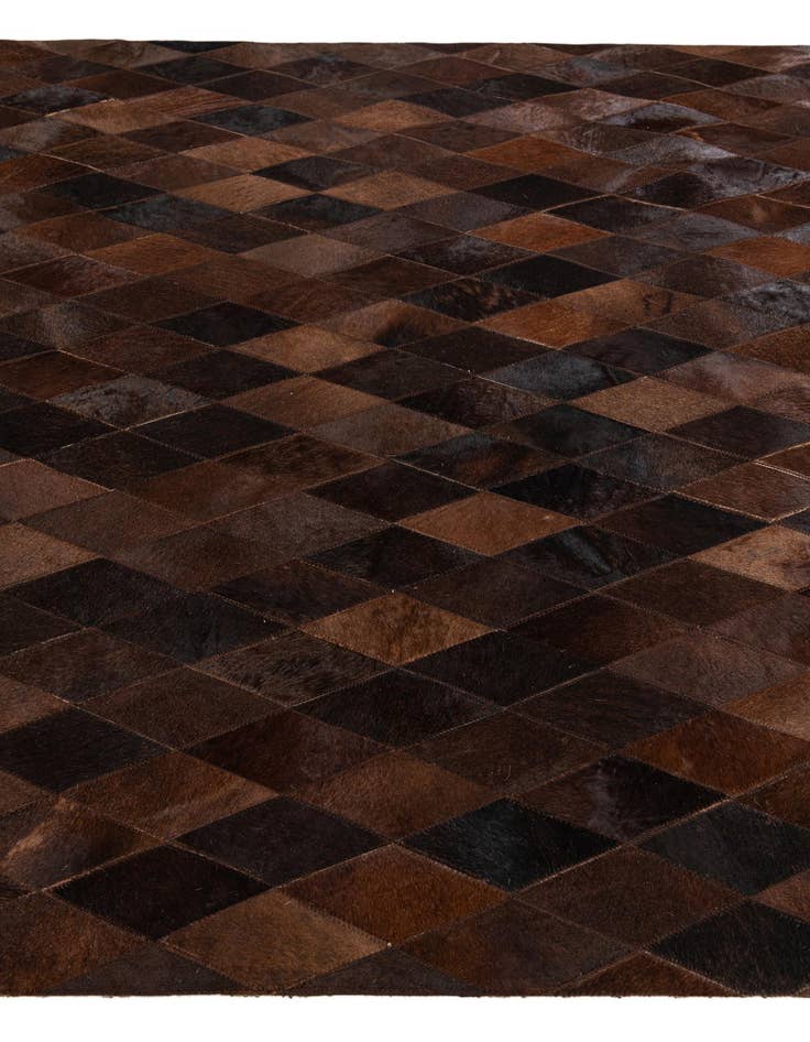 Detail image of  5' 2 x 7' 11 Cowhide Stocks Rug